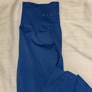 NVGTN Seamless Light Blue Leggings | Sculpting Fit | Size Large